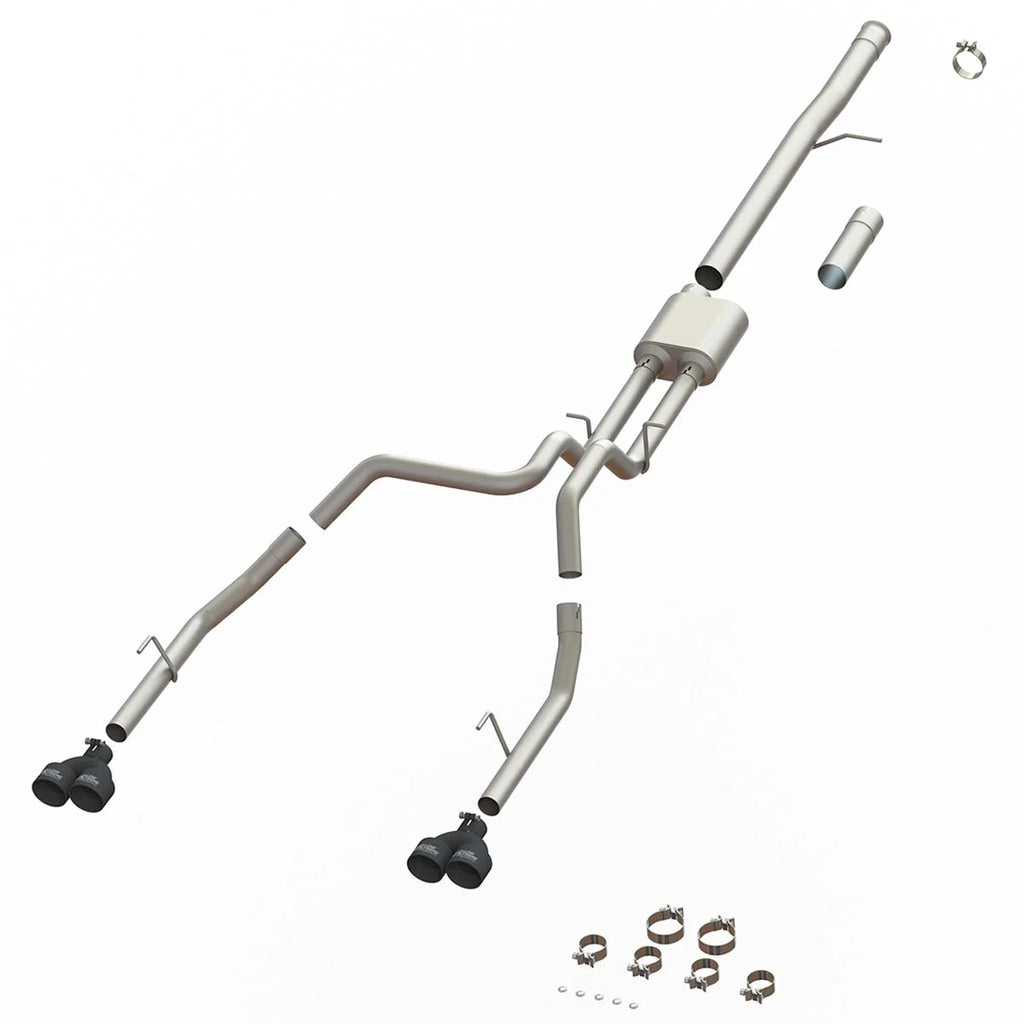 SpeedFx 4 Inch Diameter Black Powder Coated 304 Stainless Steel Tips 50102 - Main Product View