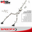 Load image into Gallery viewer, SpeedFx 4 Inch Diameter Black Powder Coated 304 Stainless Steel Tips 50102 - Side View