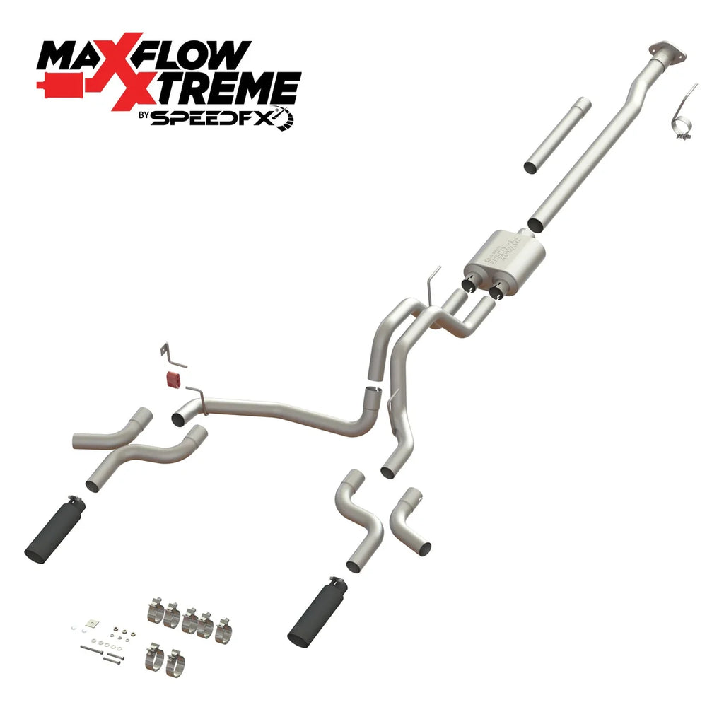 SpeedFx 4 Inch Diameter Black Powder Coated 304 Stainless Steel Tips 50301 - Additional View 5