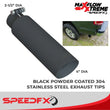 Load image into Gallery viewer, SpeedFx 4 Inch Diameter Black Powder Coated 304 Stainless Steel Tips 50301 - Additional View 6