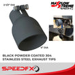 Load image into Gallery viewer, SpeedFx 4 Inch Diameter Black Powder Coated 304 Stainless Steel Tips 50601 - Additional View 6