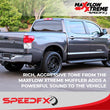 Load image into Gallery viewer, SpeedFx 4 Inch Diameter Black Powder Coated 304 Stainless Steel Tips 50800 - Installation View
