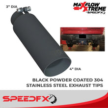 Load image into Gallery viewer, SpeedFx 4 Inch Diameter Black Powder Coated 304 Stainless Steel Tips 50800 - Additional View 6