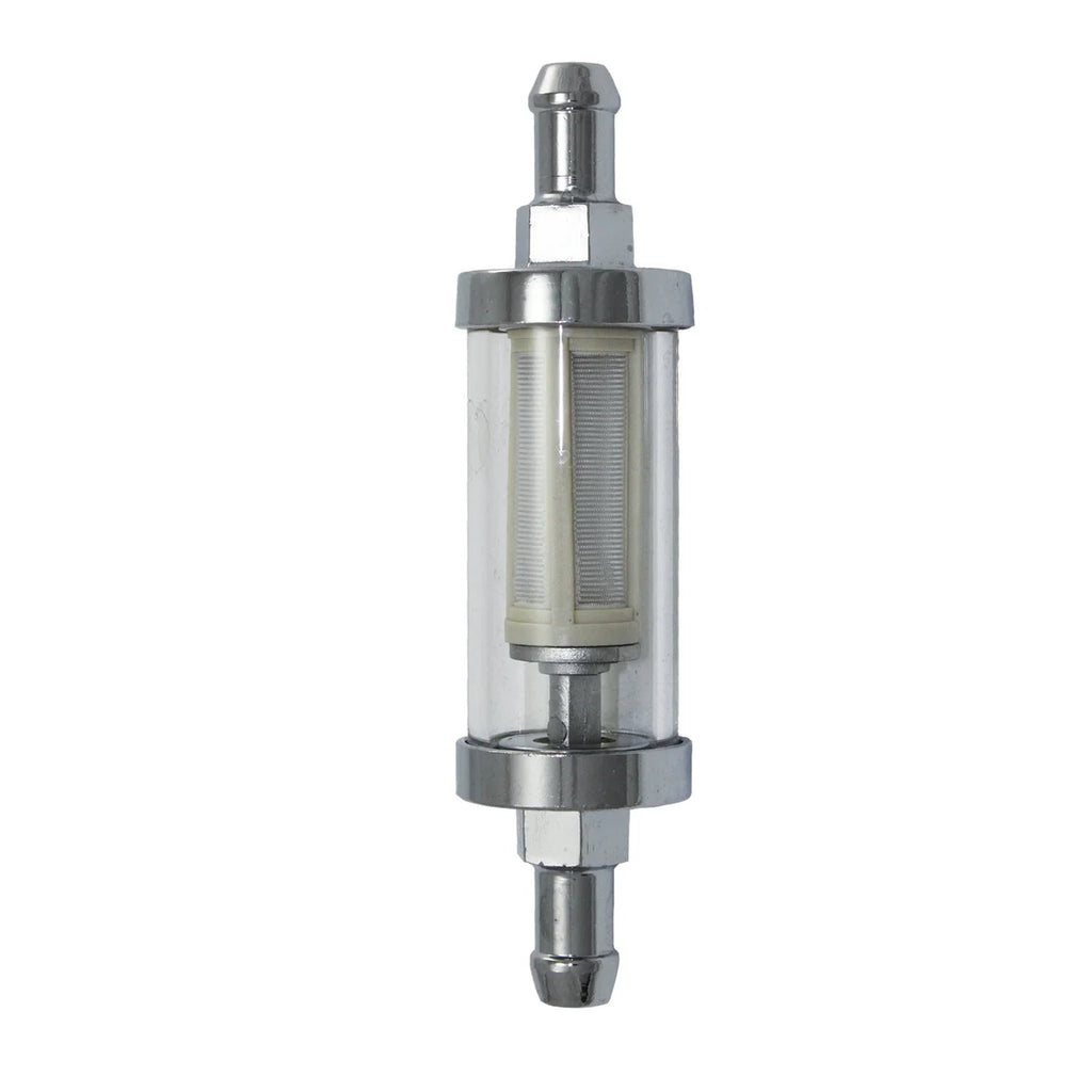 SpeedFx OE Replacement In-Line Gas 3/8 In Inlet/ Outlet Paper Element Clear With Chrome 9272 - Main Product View