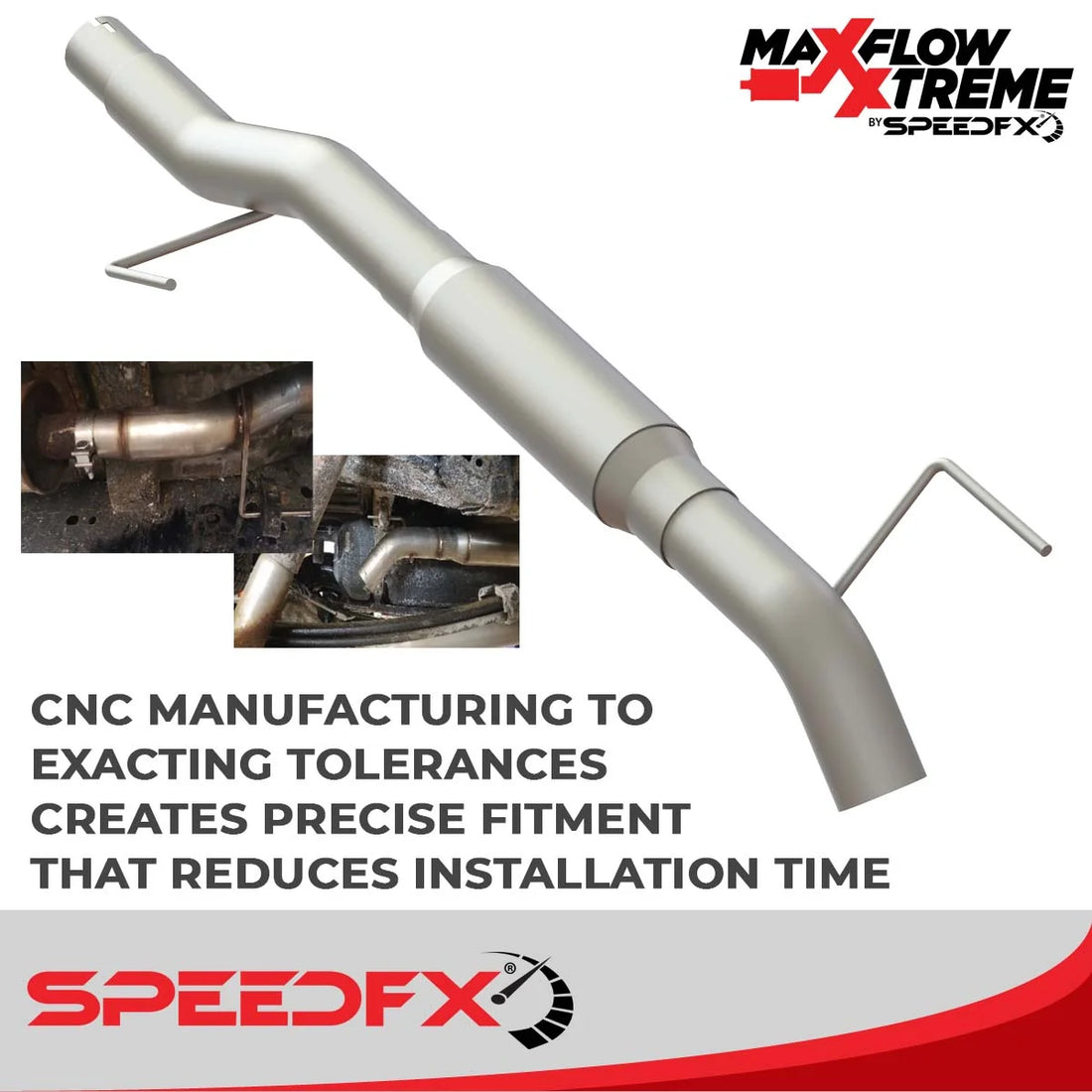 SpeedFx Single Exhaust With Single Exit 50300 - Back View