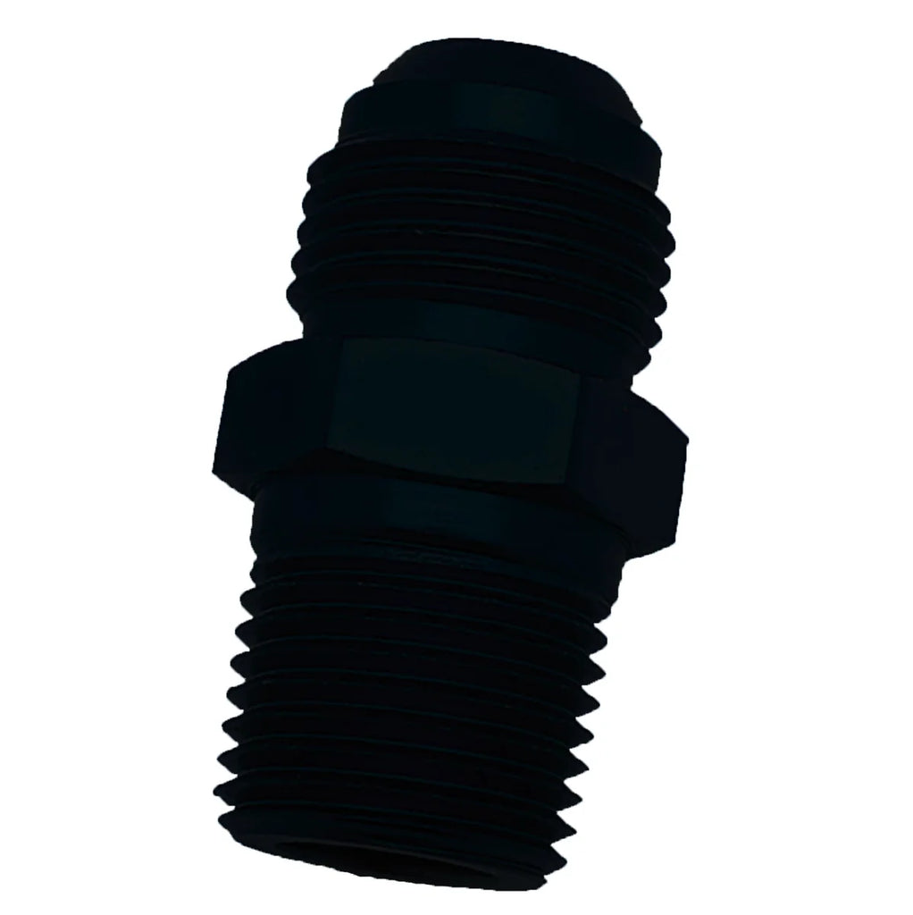 SpeedFx Straight; -10AN x 1/2 NPTF; Black; Anodized Aluminum; Single 561086BK - Fitment View