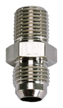 Load image into Gallery viewer, SpeedFx Straight; -6AN x 1/4 NPTF; Electro+ Nickel Plated Aluminum; Single 560676E - Fitment View
