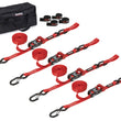 Load image into Gallery viewer, SpeedStrap 1In Heavy Duty Motorcycle/ATV Tie-Down Kit - Red