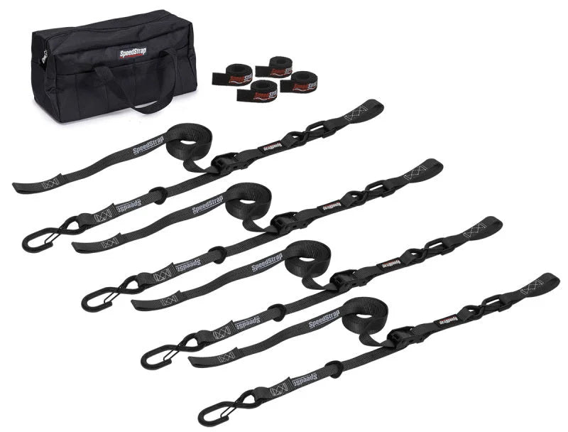 SpeedStrap 1In Motorcycle Tie-Down Kit - Black
