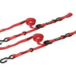 Load image into Gallery viewer, SpeedStrap 1In x 10Ft Cam-Lock Tie Down with Snap S-Hooks Soft-Tie (2 Pack) - Red