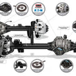 Load image into Gallery viewer, Spicer Ultimate Dana 60 Crate Axle - Rear 4.88 ELD fits 2018-2022 Jeep Wrangler - Side View