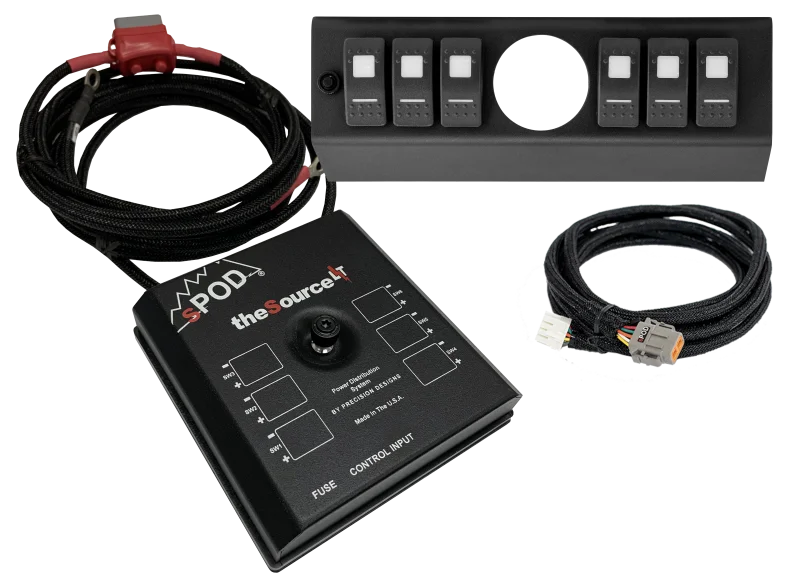 Spod 07-08 Jeep Wrangler JKSourceLT w/ Opening LED Switch Panel (2 1/16 Inch)