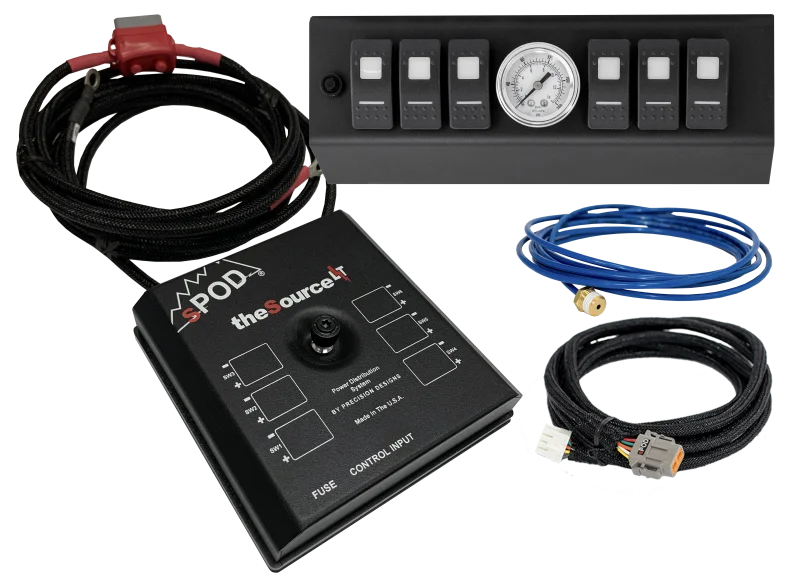 Spod 09-18 Jeep Wrangler JK SourceLT w/ Air Gauge and Red LED Switch Panel