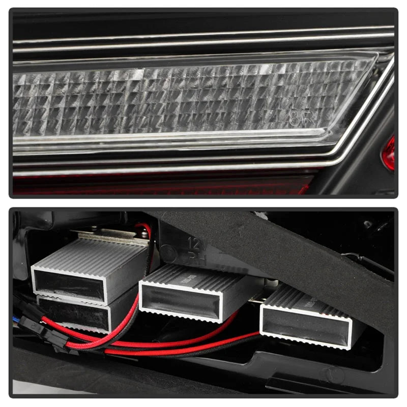 Spyder 14-19 Mercedes Benz CLA LED Tail Lights (ALT-YD-MBCLA14AP-GRSEQ-BK) - Back View