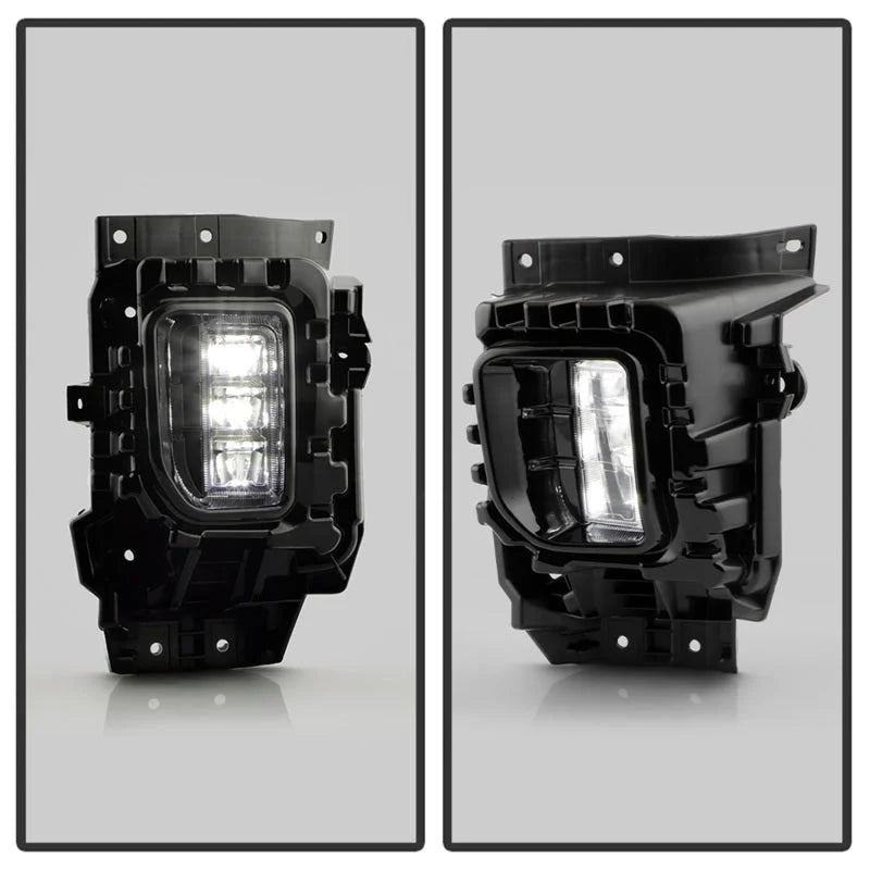 Spyder 2024+ Chevy Silverado 2500HD/3500HD OEM Style Full LED Fog Light w/Universal Switch - Side View