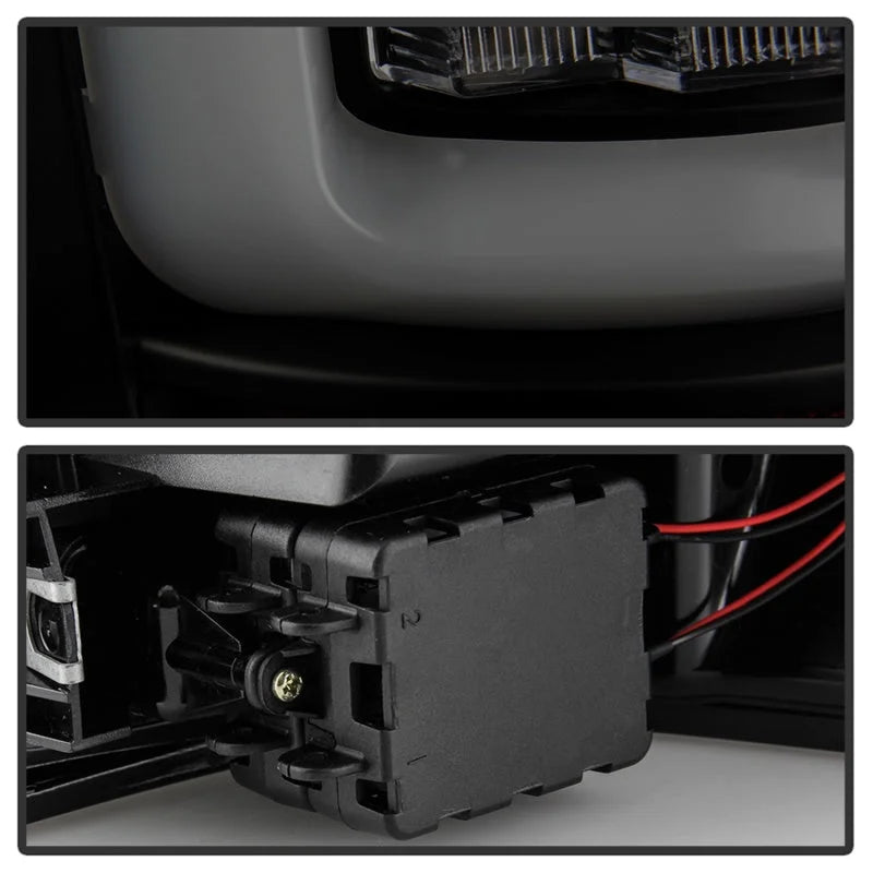 Spyder 99-04 Jeep Grand Cherokee - Light Bar Led Tail Lights - Black Smoke - ALT-YD-JGC99V3-BSM - Installation View