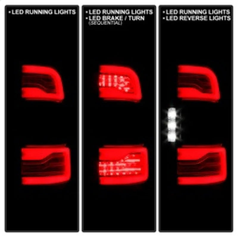 Spyder Apex 19-23 Dodge Ram 1500 (w/ Factory LED) LED Tail Light - Black (ALT-YD-DR19LEDT2-SEQ-BK) - Additional View 6