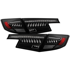 Spyder Apex 22-24 Honda Civic 5-Door LED Tail Lights - Black (ALT-YD-HC225DAP-SEQGR-BK) - Main Product View