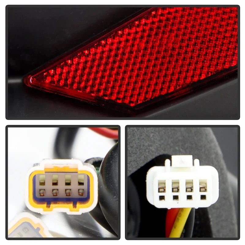 Spyder Apex 22-24 Honda Civic 5-Door LED Tail Lights - Black (ALT-YD-HC225DAP-SEQGR-BK) - Back View