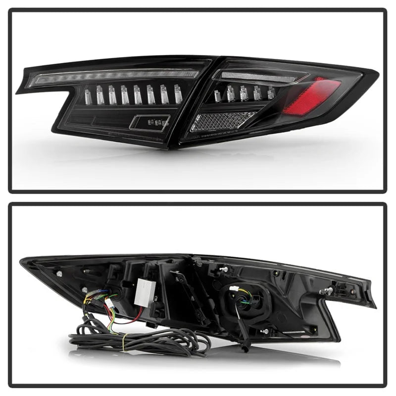 Spyder Apex 22-24 Honda Civic 5-Door LED Tail Lights - Black (ALT-YD-HC225DAP-SEQGR-BK) - Installation View