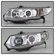 Load image into Gallery viewer, Spyder Honda Civic 06-08 2Dr Projector Headlights LED Halo Chrome High H1 Low H1 PRO-YD-HC06-2D-HL-C - Additional View 7