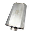 Load image into Gallery viewer, Stainless Bros 17in Overall Length 3in Thin Oval SS304 Muffler - 3in Offset In/Offset Out - Main Product View