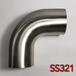 Load image into Gallery viewer, Stainless Bros 2.25in SS321 90 Deg Mandrel Bend Elbow - 1.5D Radius 16GA/.065in Wall (Leg)