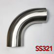 Load image into Gallery viewer, Stainless Bros 4in SS321 90 Deg Mandrel Bend Elbow - 1D Radius 16GA/.065in Wall (No Leg)