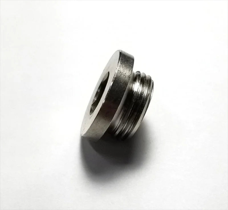 Stainless Bros M12x1.25 O2 Motorcycle Sensor Bung Plug w/ Copper Washer - Side View