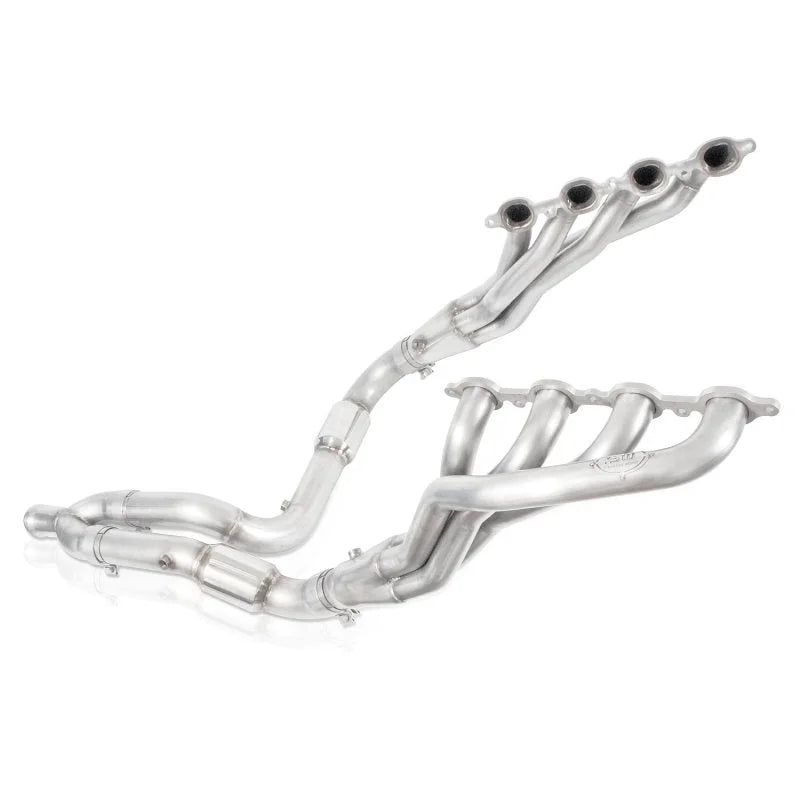 Stainless Works 14-16 Chevy Silverado/GMC Sierra Fit 5.3L Only Header High-Flow Cats Factory Conn - Side View
