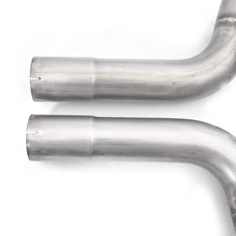 Stainless Works 15-18 Ford Mustang GT Aftermarket Connect 2in Catted Headers - Side View