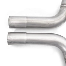 Load image into Gallery viewer, Stainless Works 15-18 Ford Mustang GT Aftermarket Connect 2in Catted Headers - Side View