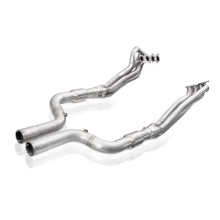 Load image into Gallery viewer, Stainless Works 15-18 Ford Mustang GT Aftermarket Connect 2in Catted Headers - Installation View