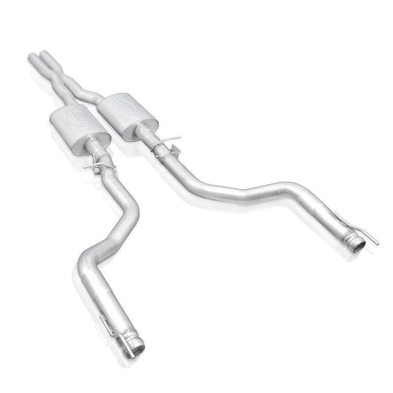 Stainless Works 15-19 Dodge Challenger 6.2L/6.4L Hemi 3in Redline Catback X-Pipe (Use Factory Tips) - Side View
