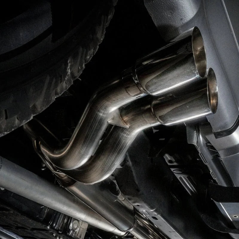 Stainless Works 17-20 Ford F-250/F-350 6.2L Lightning Exit Catback System - Back View
