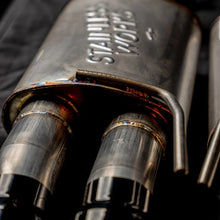 Load image into Gallery viewer, Stainless Works 18-21 Mustang GT Axleback Redline Exhaust - Black Tips - Main Product View