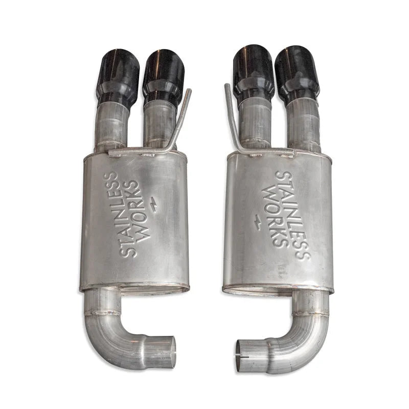 Stainless Works 18-21 Mustang GT Axleback Redline Exhaust - Black Tips - Additional View 5