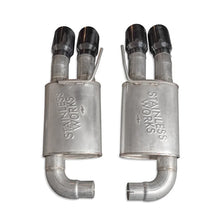Load image into Gallery viewer, Stainless Works 18-21 Mustang GT Axleback Redline Exhaust - Black Tips - Additional View 5