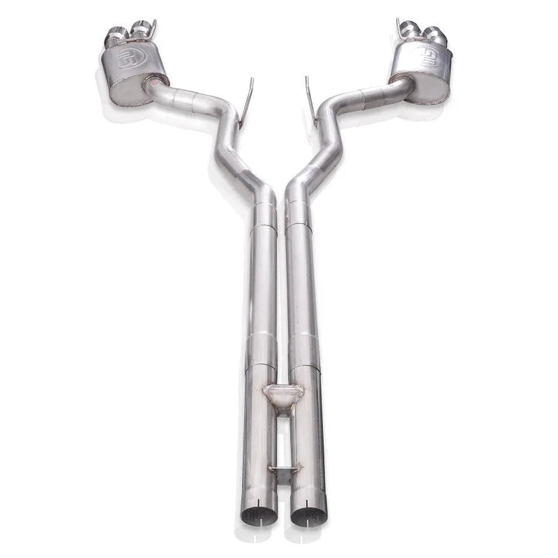 Stainless Works 18+ Ford Mustang GT Redline H-Pipe Performance Connect Cat-Back Exhaust - Detail View