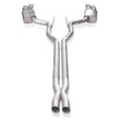 Load image into Gallery viewer, Stainless Works 18+ Ford Mustang GT Redline X-Pipe Performance Connect Cat-Back Exhaust - Detail View