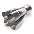 Load image into Gallery viewer, Stainless Works 2-3/8in 4-way merge collectors with 4-1/2in OD outlet