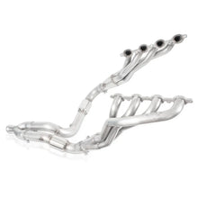Load image into Gallery viewer, Stainless Works 2007-13 Chevy Silverado/GMC Sierra Headers 1-7/8in Primaries High-Flow Cats Y-Pipe - Side View