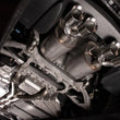 Load image into Gallery viewer, Stainless Works 2009-13 C6 Corvette Axleback 2-1/2in Dual Chambered Turbo Mufflers Quad 4in Tips - Back View