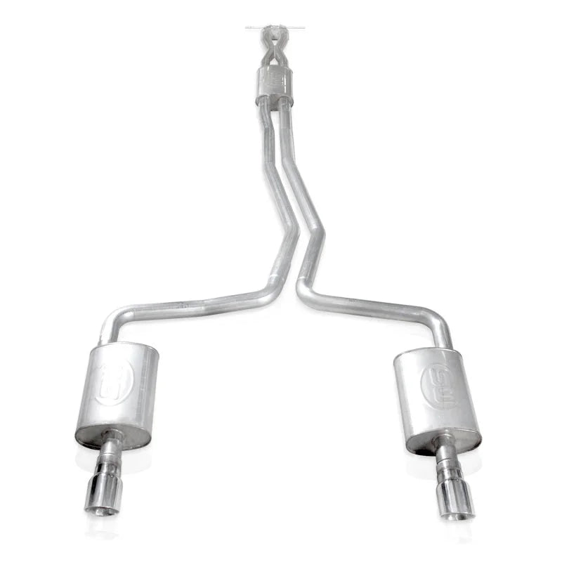Stainless Works 2010-18 Ford Taurus SHO V6 2-1/2in Catback Chambered Mufflers X-Pipe - Main Product View