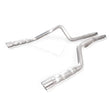 Load image into Gallery viewer, Stainless Works 2011-14 Mustang GT/2011-2012 Shelby GT500 3in Catback Retro Chambered Mufflers - Side View
