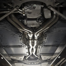 Load image into Gallery viewer, Stainless Works 2014-18 Corvette 6.2L Headers 2in Primaries w/ High-Flow Cats X-Pipe - Back View