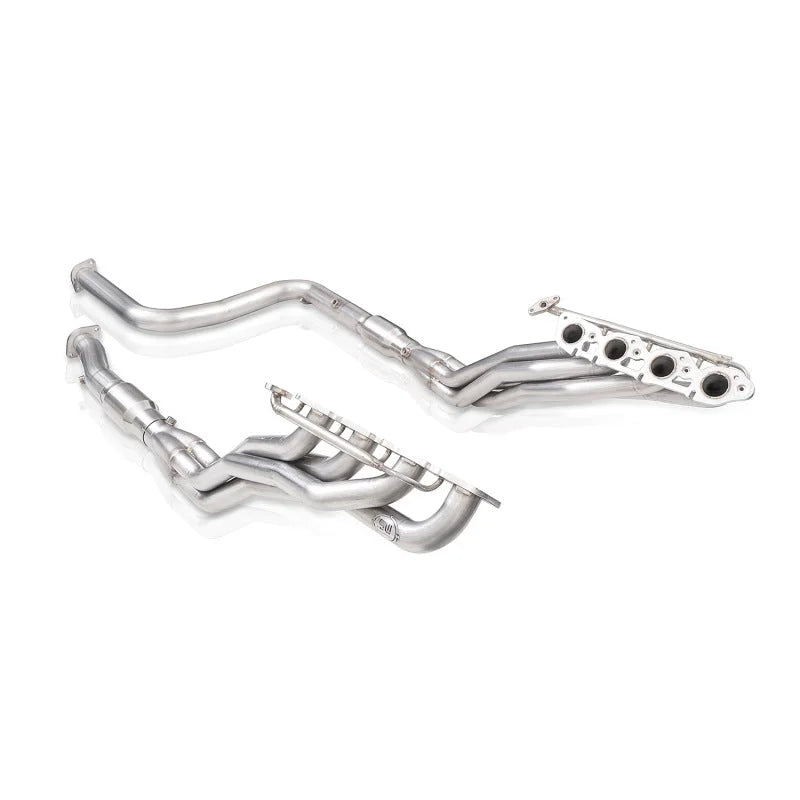 Stainless Works 2014+ Toyota Tundra 5.7L Headers 1-7/8in Primaries w/High-Flow Cats - Side View