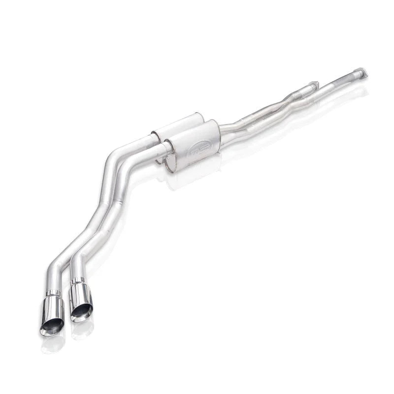 Stainless Works 2014+ Toyota Tundra 5.7L Redline Series Cat-Back Exhaust w/Polished Tips - Back View