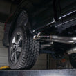 Load image into Gallery viewer, Stainless Works 2015-18 F-150 Exhaust X-Pipe Resonator Muffler Exits In Front Of Passenger Rear Tire - Detail View