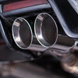 Load image into Gallery viewer, Stainless Works 2016-18 Cadillac CTS-V Sedan Catback System Resonated X-Pipe Dual-Mode Mufflers - Back View